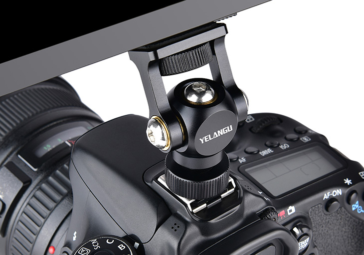 Yelangu A180 Swivel and Tilt Monitor Holder Mount Ball Head Magic Arm with Cold Shoe