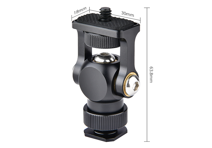 Yelangu A180 Swivel and Tilt Monitor Holder Mount Ball Head Magic Arm with Cold Shoe