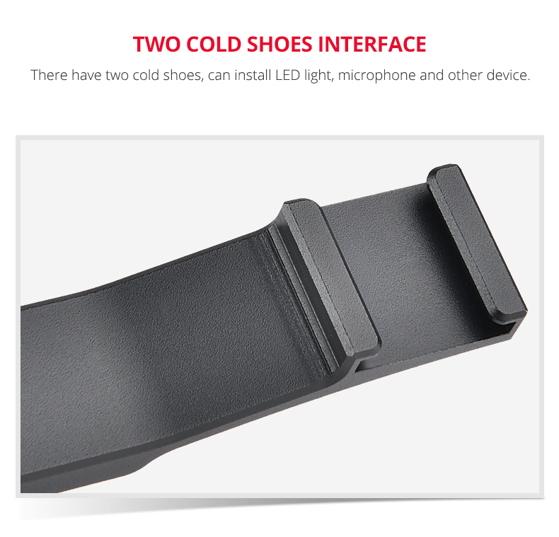 Yelangu A64 Aluminum Alloy Universal Cold Shoe Extension Bracket 2 Hot Shoe Mounts Extension Bar Dual Bracket with 1/4 Yelangu A64 Aluminum Alloy Universal Cold Shoe Extension Bracket 2 Hot Shoe Mounts Extension Bar Dual Bracket with 1/4