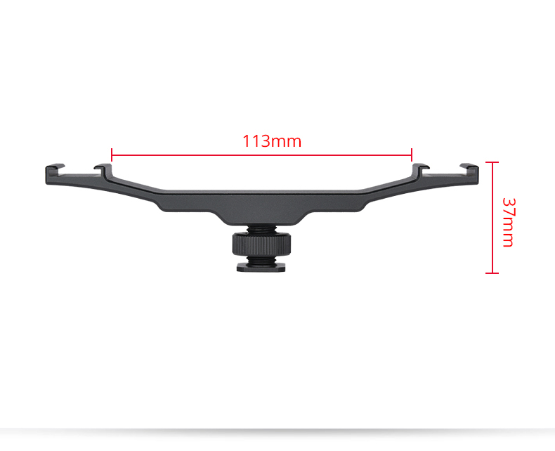 Yelangu A64 Aluminum Alloy Universal Cold Shoe Extension Bracket 2 Hot Shoe Mounts Extension Bar Dual Bracket with 1/4 Yelangu A64 Aluminum Alloy Universal Cold Shoe Extension Bracket 2 Hot Shoe Mounts Extension Bar Dual Bracket with 1/4