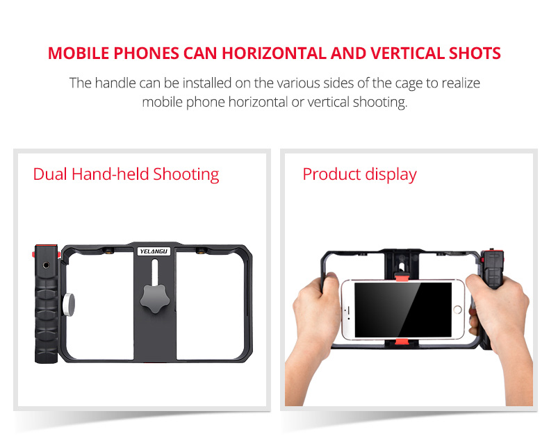 Yelangu PC02 Mobile Phone Video Cage Vlogging Gear Yelangu PC02 Mobile Phone Video Cage Vlogging Gear