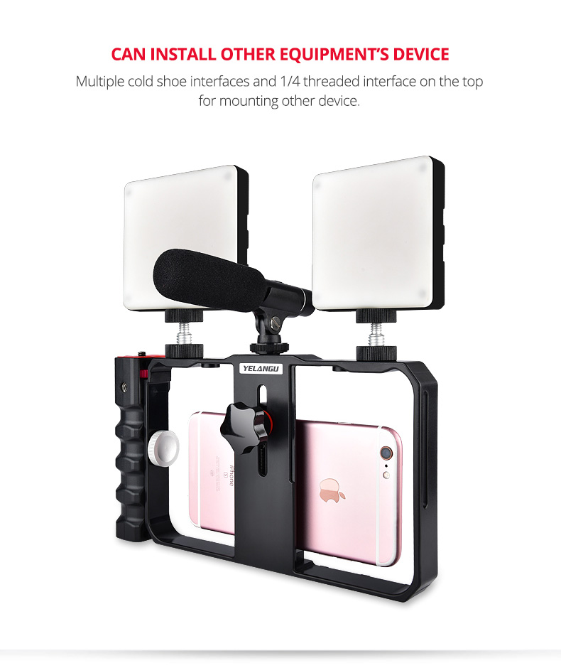 Yelangu PC02 Mobile Phone Video Cage Vlogging Gear Yelangu PC02 Mobile Phone Video Cage Vlogging Gear