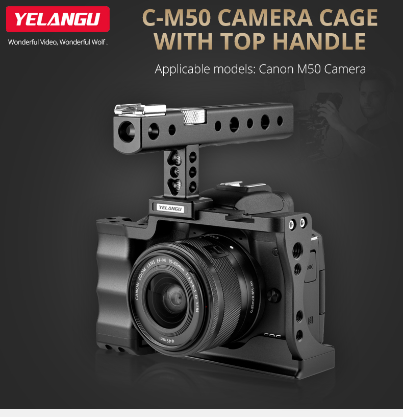 YELANGU C14 Camera Cage for Canon M50