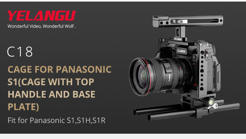 YELANGU C18 Camera Cage for Panasonic S1,S1H,S1R YELANGU C18 Camera Cage for Panasonic S1,S1H,S1R
