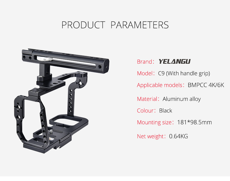 Yelangu C9-A Camera Cage For BMPCC Yelangu C9-A Camera Cage For BMPCC