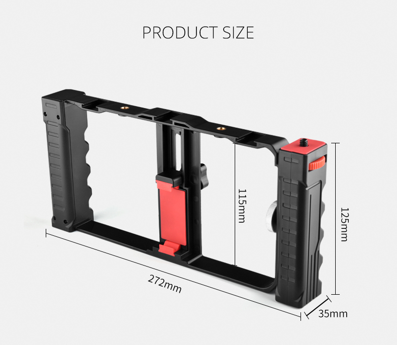 PC02A Smartphone Video Rig( Plastic+ Double Handle) PC02A Smartphone Video Rig( Plastic+ Double Handle)