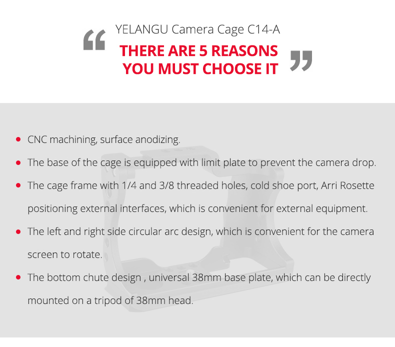 C14-A Camera Cage For Canon M50( Without Handle) C14-A Camera Cage For Canon M50( Without Handle)