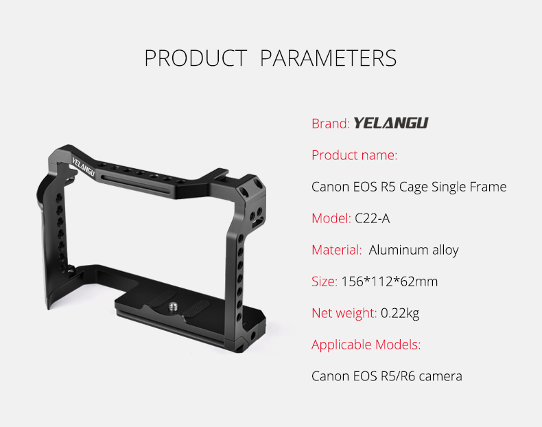 C22-1 Canon EOS R5/R6 Camera Cage( Only Cage)