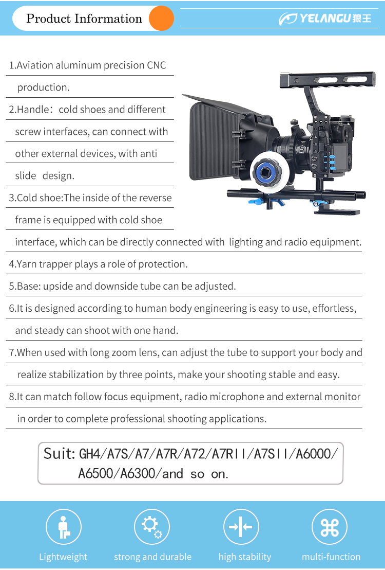 C500 CH4 Camera Cage with Matte Box and Follow Focus
