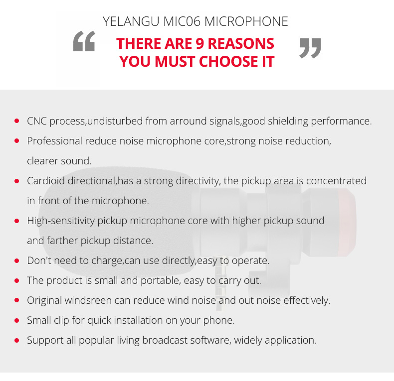 MIC06 Microphone/ Professional Portable Smartphone Recording MIC06 Microphone/ Professional Portable Smartphone Recording