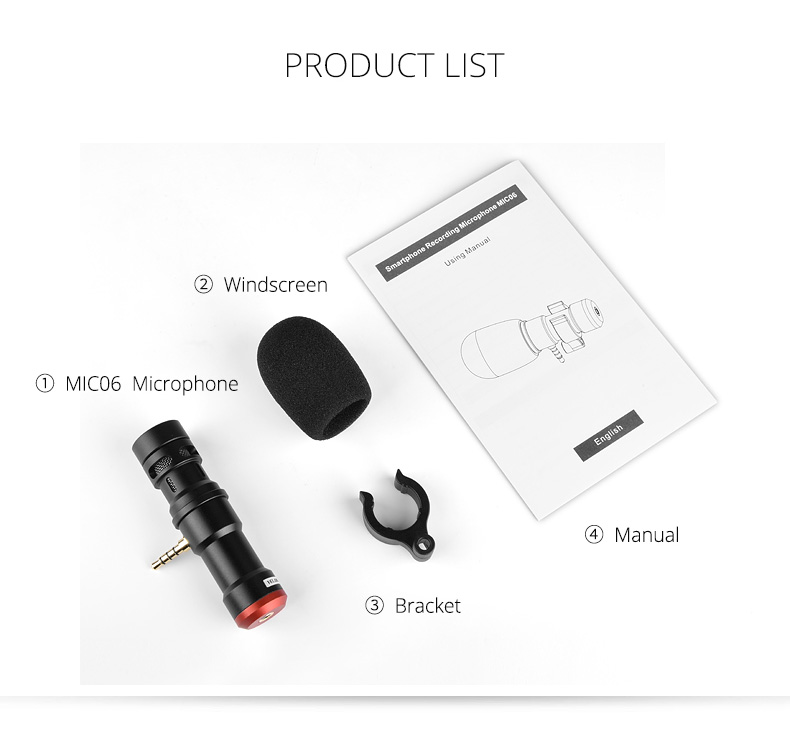 MIC06 Microphone/ Professional Portable Smartphone Recording MIC06 Microphone/ Professional Portable Smartphone Recording