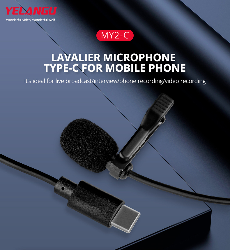 MY2-C Type-C Single Clip Lavalier Microphone