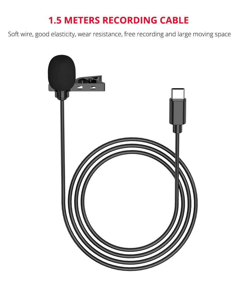 MY2-C Type-C Single Clip Lavalier Microphone MY2-C Type-C Single Clip Lavalier Microphone
