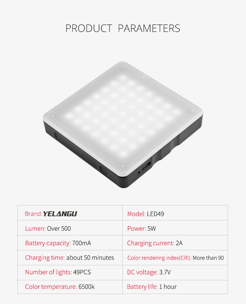 LED49 Touch Video Light