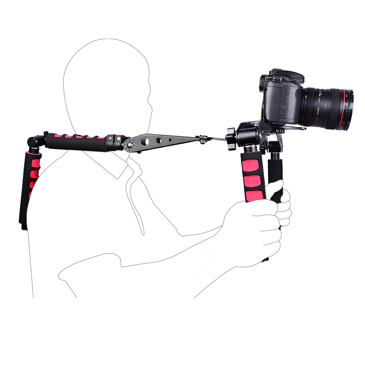D6-w( Red) Multifunctional DSLR Rig I D6-w( Red) Multifunctional DSLR Rig I