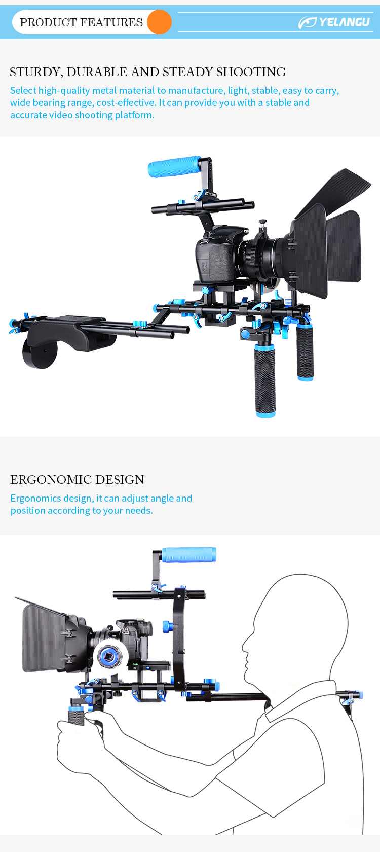 D206 Dslr Rig( Blue)