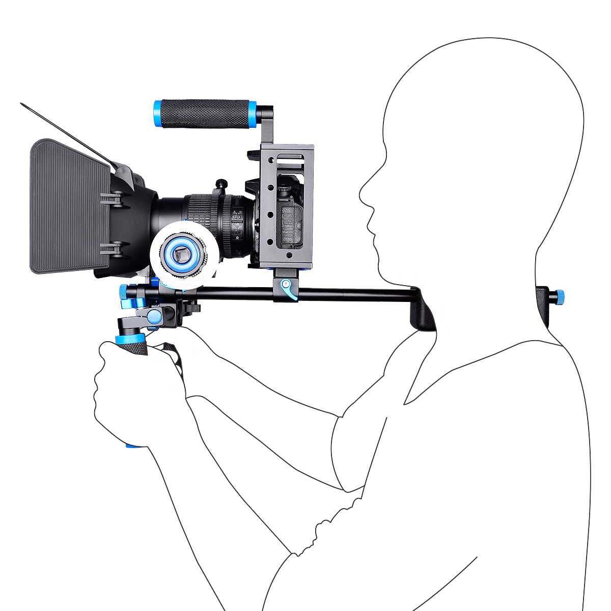 D222 DSLR Camera Cage Shoulder Mount Kit D222 DSLR Camera Cage Shoulder Mount Kit