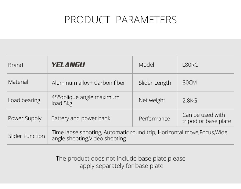 L80RC 80cm Electric Slider