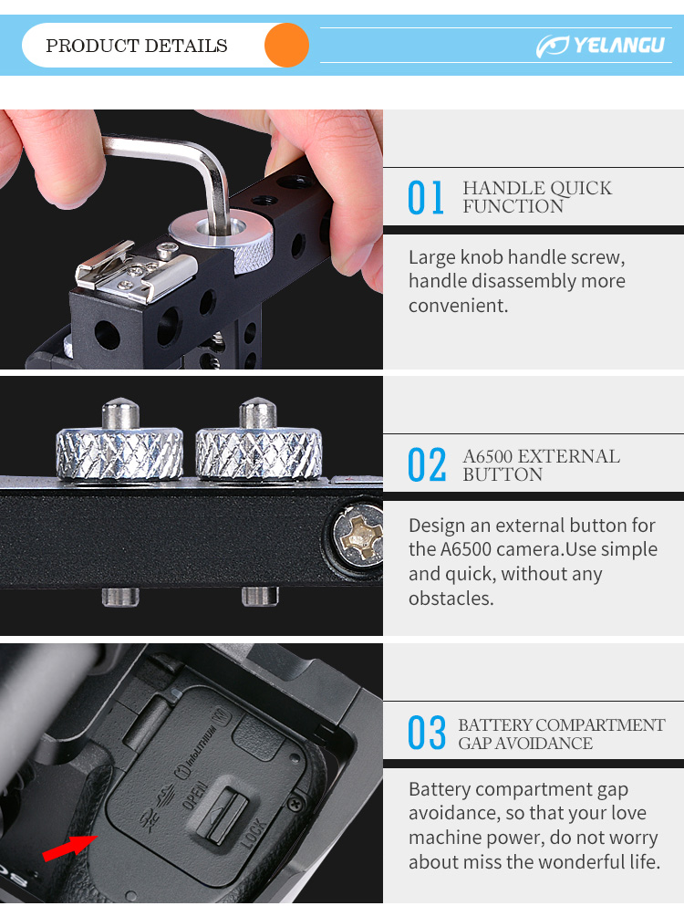 YELANGU C600 Camera Cage Kit with Matte Box and Follow Focus