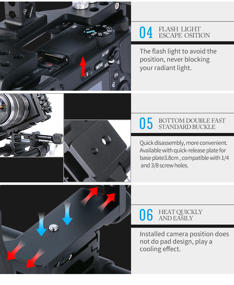 YELANGU C600 Camera Cage Kit with Matte Box and Follow Focus