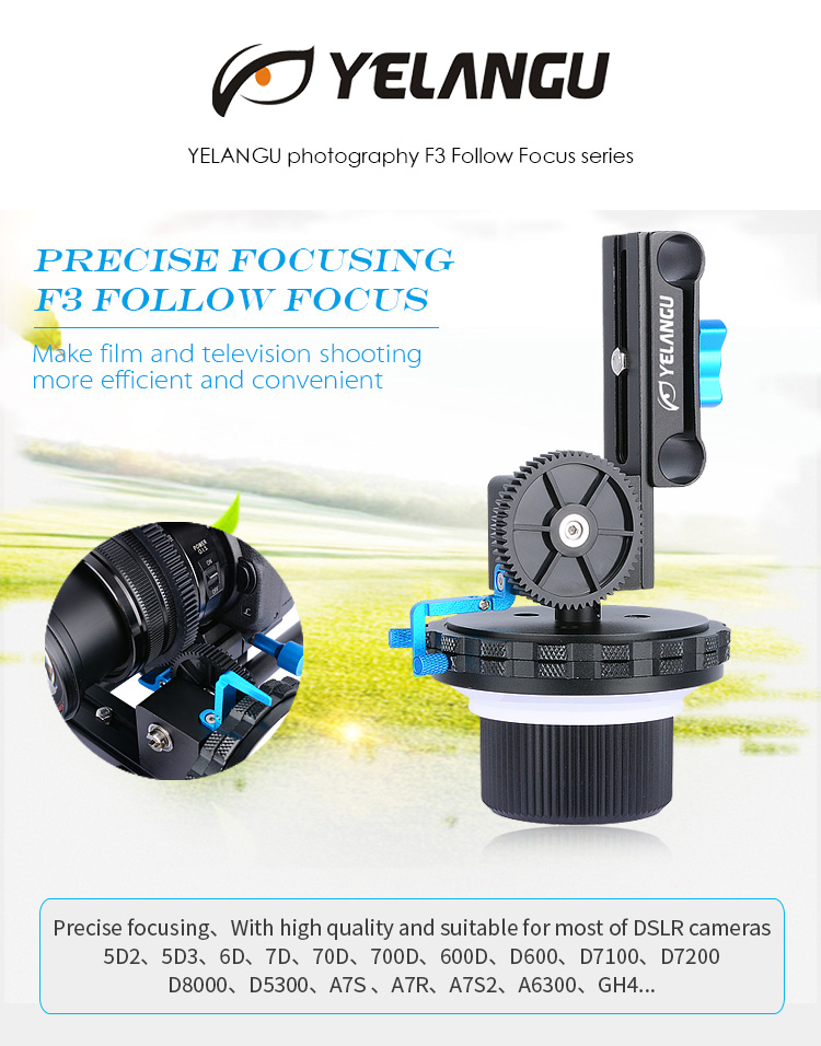 F3 DSLR Professional Follow Focus For Digital Camera