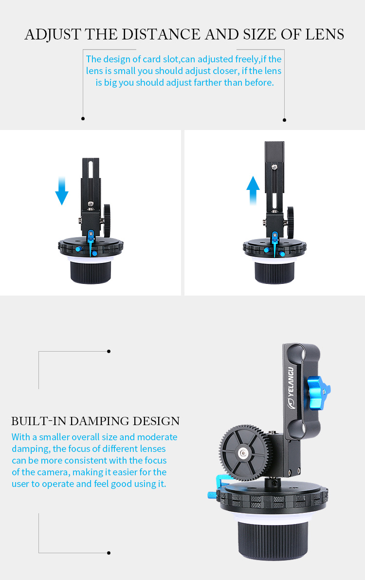 F3 DSLR Professional Follow Focus For Digital Camera