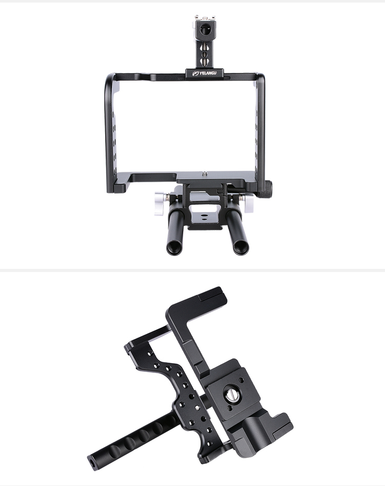 YELANGU C7-A GH5 Camera Cage without Top Handheld and Base Plate