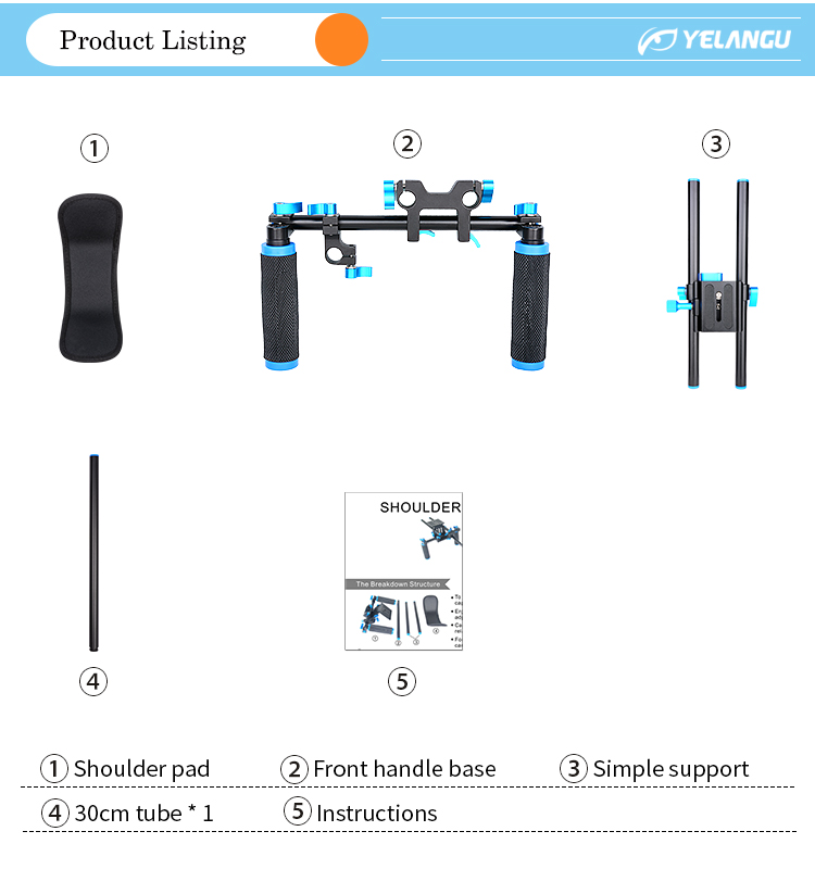 YELANGU D4 DSLR Rig Shoulder Mount, FILMING EQUIPMENT YELANGU D4 DSLR Rig Shoulder Mount, FILMING EQUIPMENT