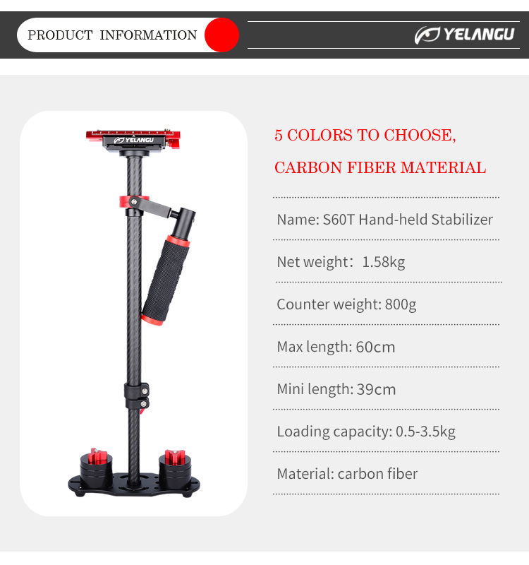 Yelangu S60T Green Mini Video Camera Stabilizer