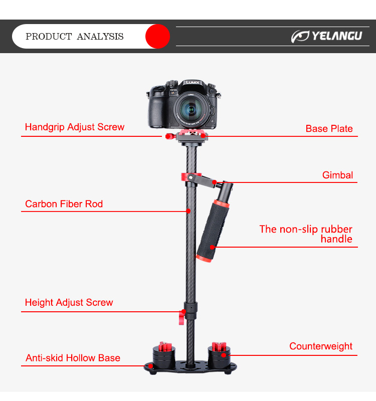 Yelangu S60T Green Mini Video Camera Stabilizer