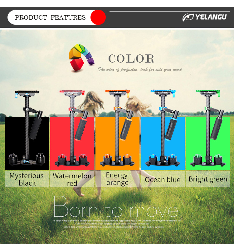 Yelangu S60T Orange Mini Video Camera Stabilizer