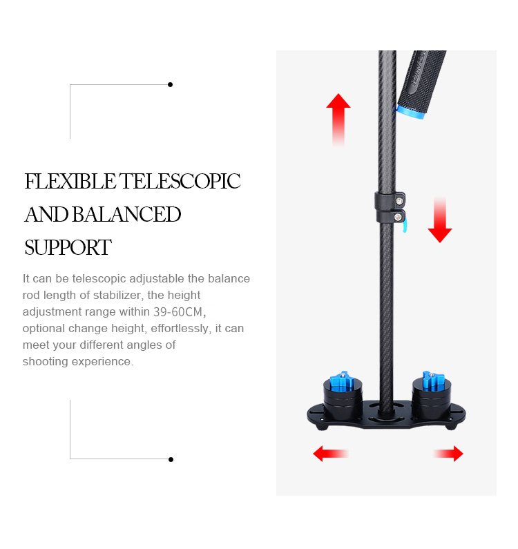 Yelangu S60T Orange Mini Video Camera Stabilizer
