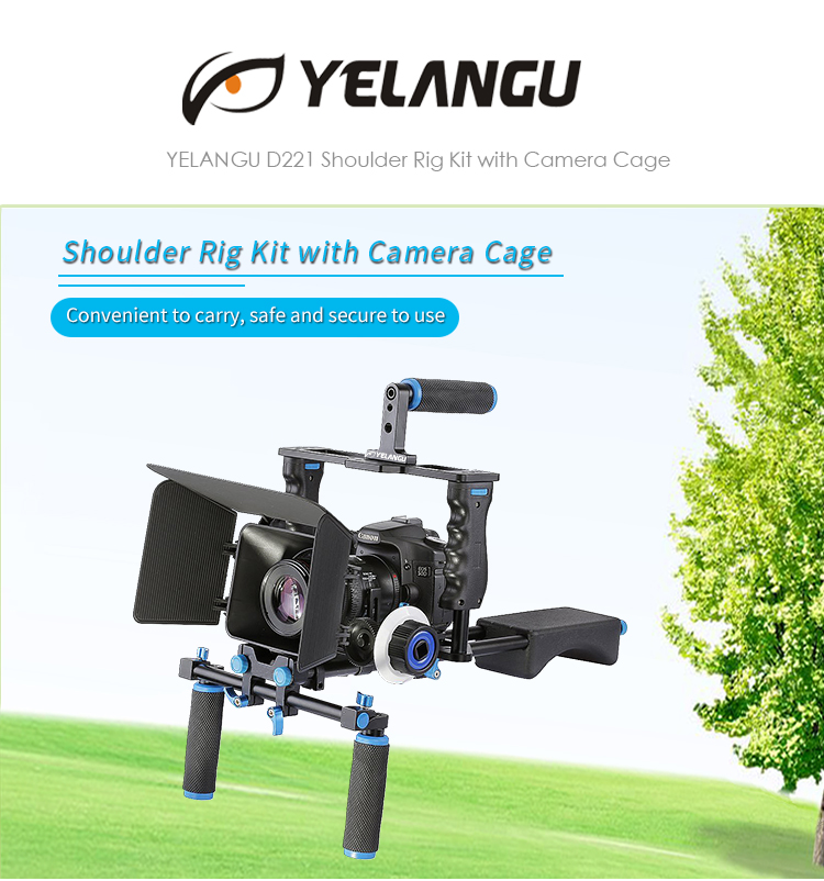 D221 Shoulder Rig +camera cage + F0 follow focus +matte box M1