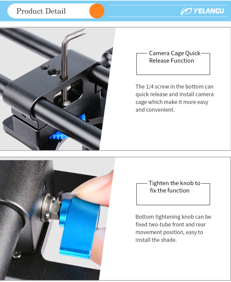 D221 Shoulder Rig +camera cage + F0 follow focus +matte box M1