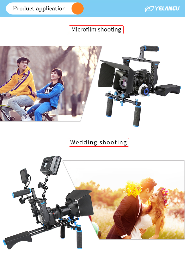 D221 Shoulder Rig +camera cage + F0 follow focus +matte box M1