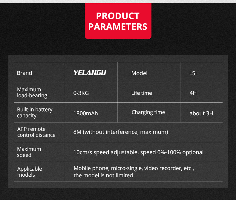 Yelangu L5i Videography Camera Dolly  Pocket Slider