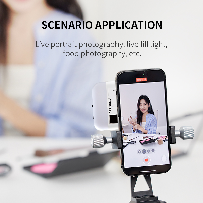 Yelangu MAG5 RGB Double-sided RGB fill light for mobile phone shooting and selfies, with wireless charging magnetic attachment Yelangu MAG5 RGB Double-sided RGB fill light for mobile phone shooting and selfies, with wireless charging magnetic attachment