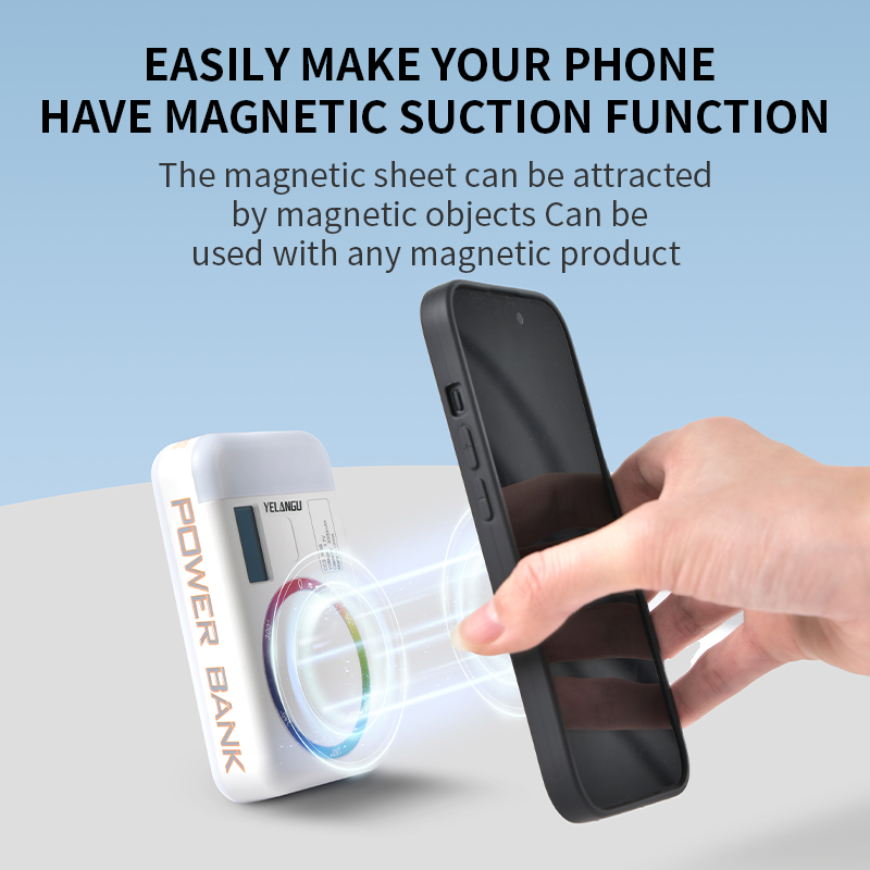 Yelangu MAG5 RGB Double-sided RGB fill light for mobile phone shooting and selfies, with wireless charging magnetic attachment Yelangu MAG5 RGB Double-sided RGB fill light for mobile phone shooting and selfies, with wireless charging magnetic attachment