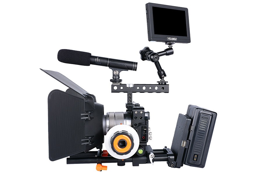 YELANGU C600 Camera Cage Kit with Matte Box and Follow Focus